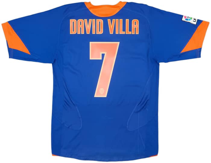 2005-06 Valencia Away Shirt David Villa #7 - 8/10 - (S)