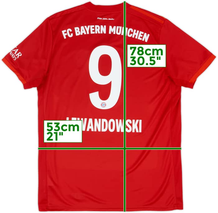 2019-20 Bayern Munich Home Shirt Lewandowski #9 - 8/10 - (L)