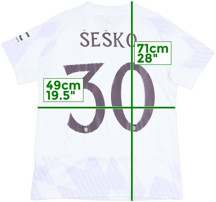 2025-26 Manchester United Away Shirt Sesko #30 - 10/10 - (Women's L)