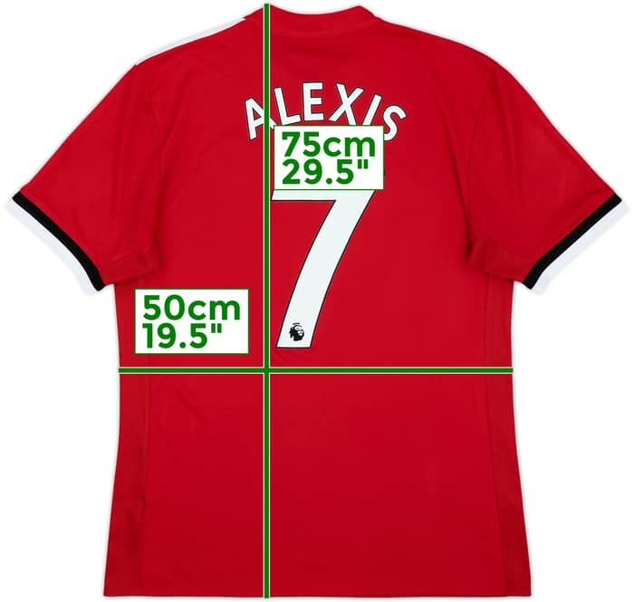 2017-18 Manchester United Home Shirt Alexis #7 - 7/10 - (M)