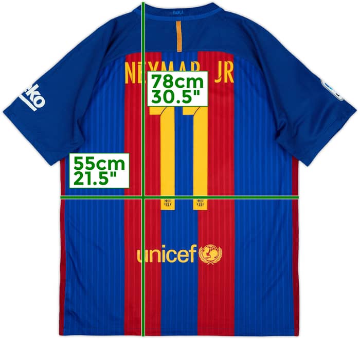 2016-17 Barcelona Home Shirt Neymar Jr #11 - 8/10 - (L)