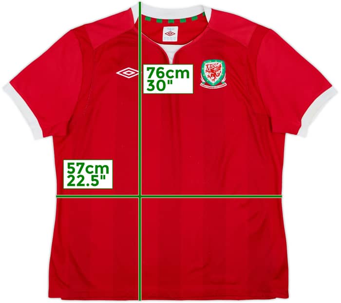 2011-12 Wales Home Shirt - 8/10 - (XL)