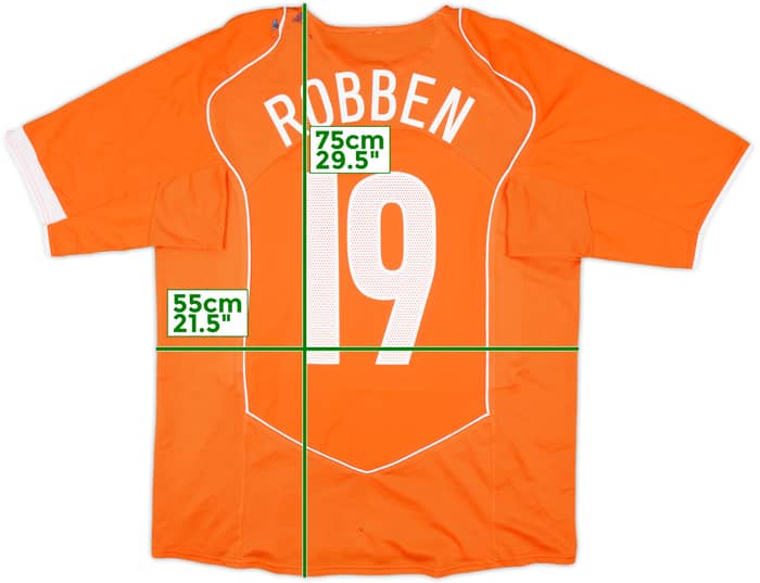 2004-06 Netherlands Home Shirt Robben #19 - 5/10 - (L)