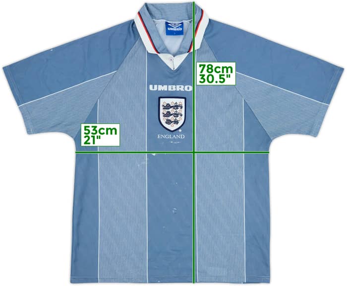 Camiseta de visitante de la England 1996-97 - 4/10 - (L)