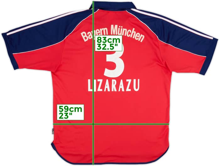 1999-01 Bayern Munich Home Shirt Lizarazu #3 - 6/10 - (XL)
