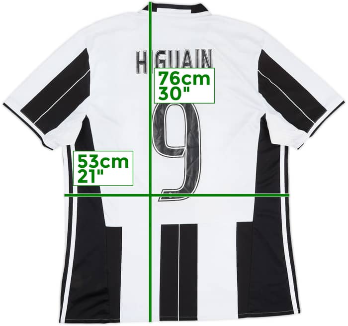 2016-17 Juventus Home Shirt Higuain #9 - 5/10 - (L)