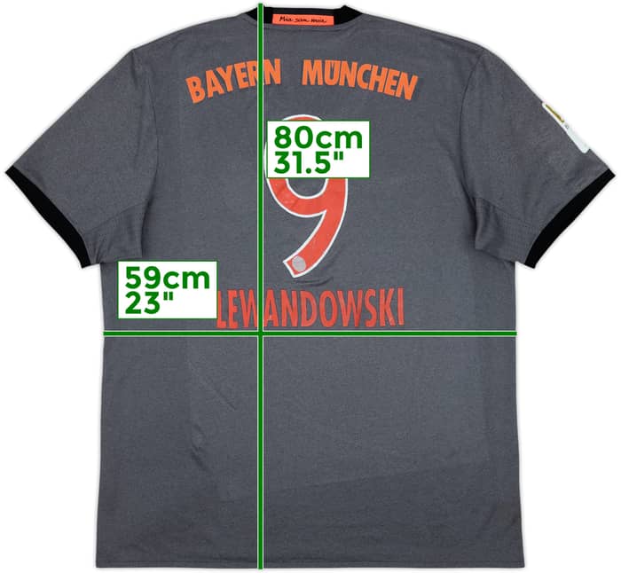 2016-17 Bayern Munich Away Shirt Lewandowski #9 - 5/10 - (XL)