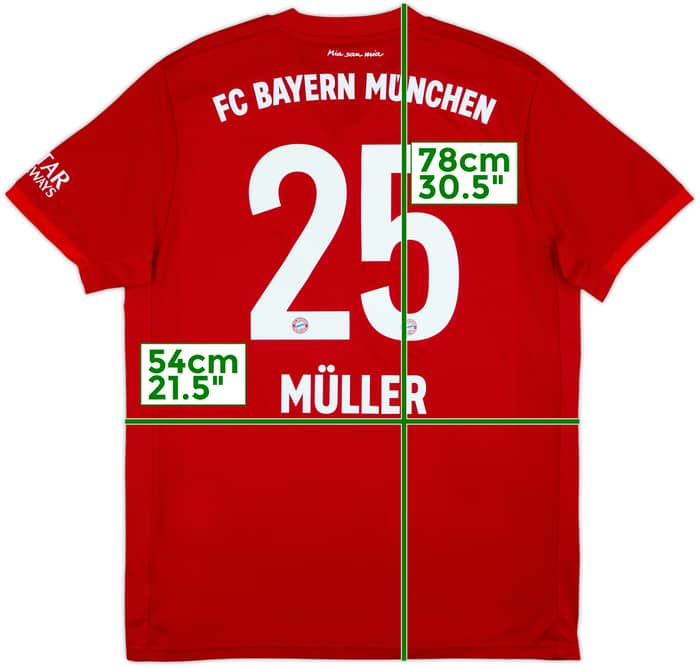 2019-20 Bayern Munich Home Shirt Muller #25 - 8/10 - (L)