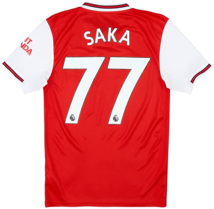 2019-20 Arsenal Home Shirt Saka #77 - 9/10 - (XS)