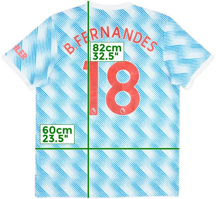 2021-22 Manchester United Away Shirt B. Fernandes #18 - 8/10 - (XL)
