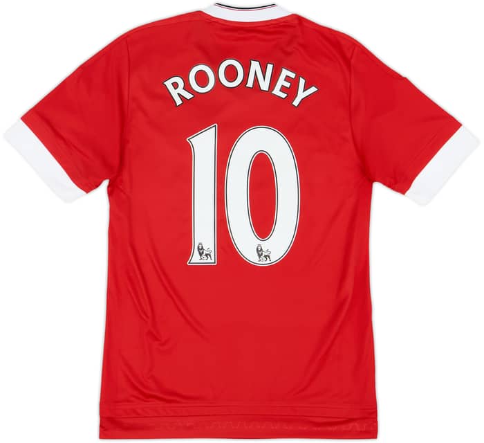 2015-16 Manchester United Home Shirt Rooney #10 - 9/10 - (XS)