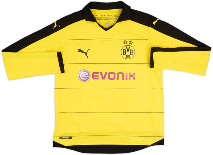2015-16 Borussia Dortmund Home L/S Shirt - 5/10 - (XL.Boys)