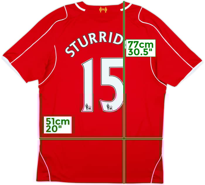 2014-15 Liverpool Home Shirt Sturridge #15 - 6/10 - (L)