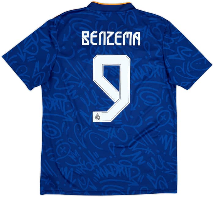 2021-22 Real Madrid Away Shirt Benzema #9 - 7/10 - (L)