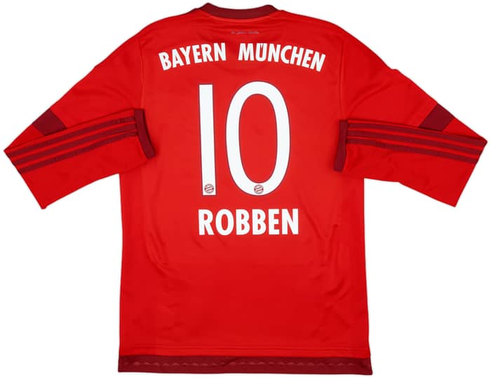 2015-16 Bayern Munich Home L/S Shirt Robben #10 - 7/10 - (M)