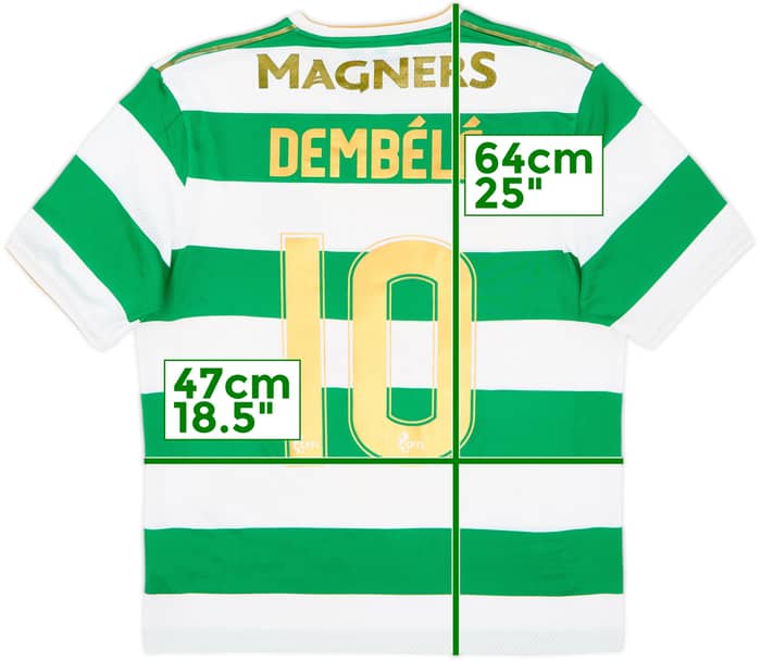 2017-18 Celtic 'Lisbon Lions 50th Anniversary' Home Shirt Dembele #10 - 5/10 - (S)