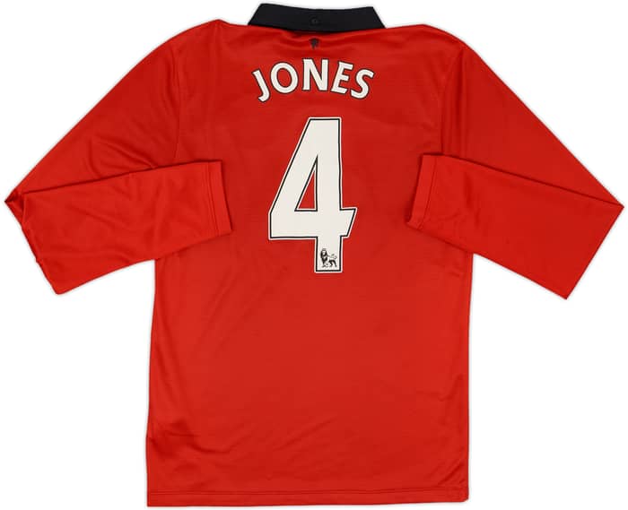 2013-14 Manchester United Home L/S Shirt Jones #4 - 6/10 - (S)
