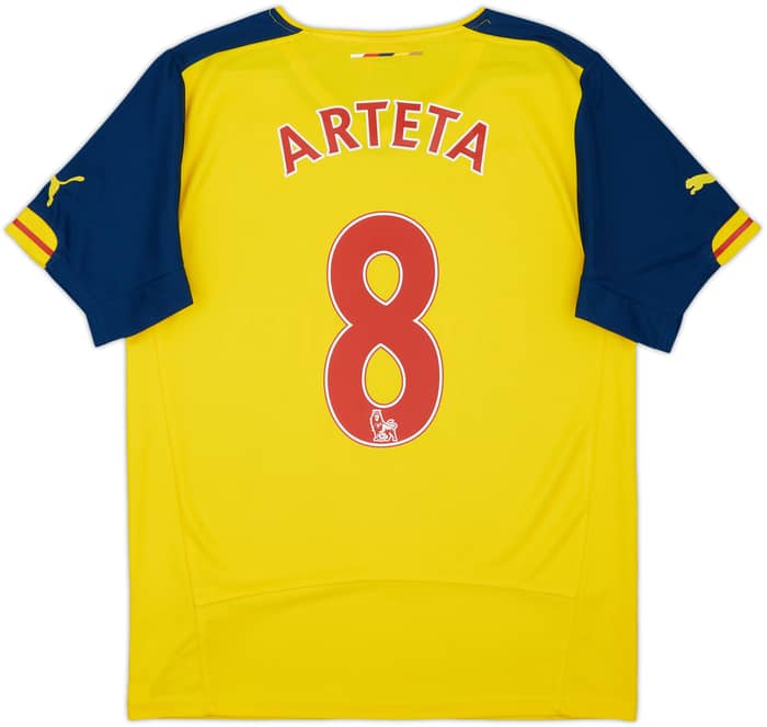 2014-15 Arsenal Away Shirt Arteta #8 - 9/10 - (S)