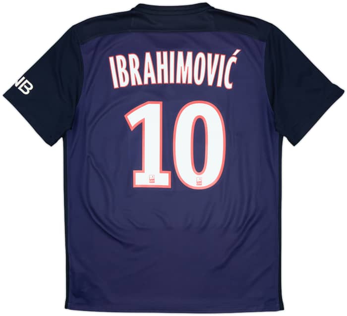 2015-16 Paris Saint-Germain Home Shirt Ibrahimovic #10 - 5/10 - (M)