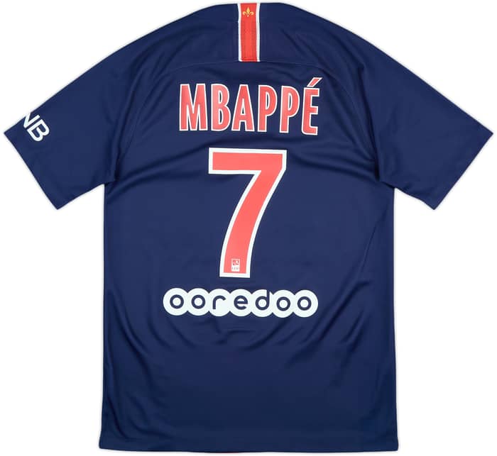 2018-19 Paris Saint-Germain Home Shirt Mbappe #7 - 9/10 - (S)