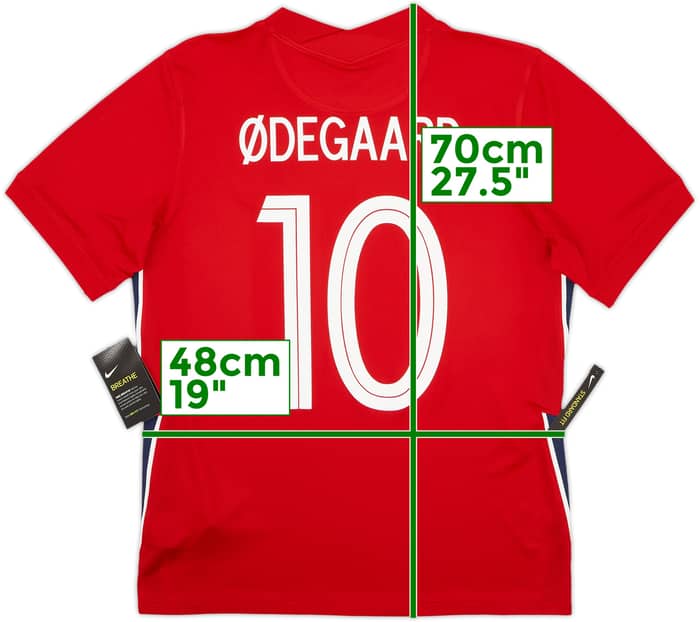 2020-22 Norway Home Shirt Odegaard #10 (M)
