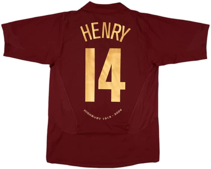 2005-06 Arsenal Home Shirt Henry #14 - 6/10 - (L)