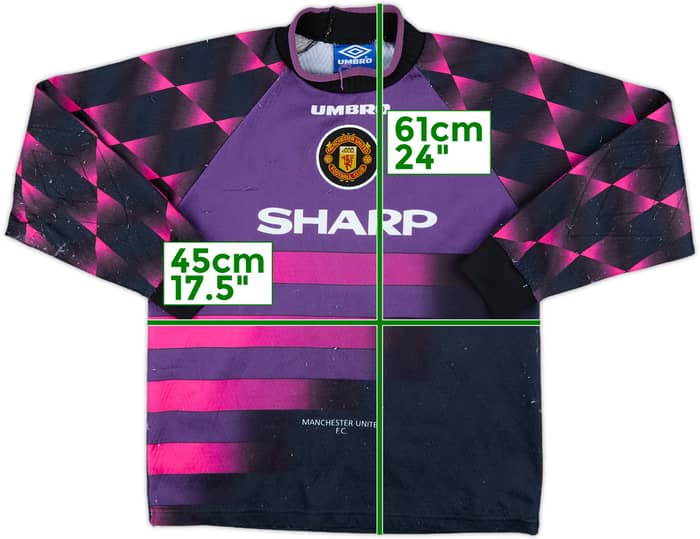 1996-97 Manchester United GK Shirt Schmeichel #1 - 7/10 - (L.Boys)