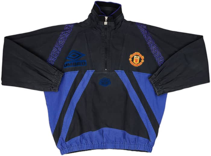 1995-97 Manchester United Umbro 1/4 Zip Drill Top - 6/10 - (L)