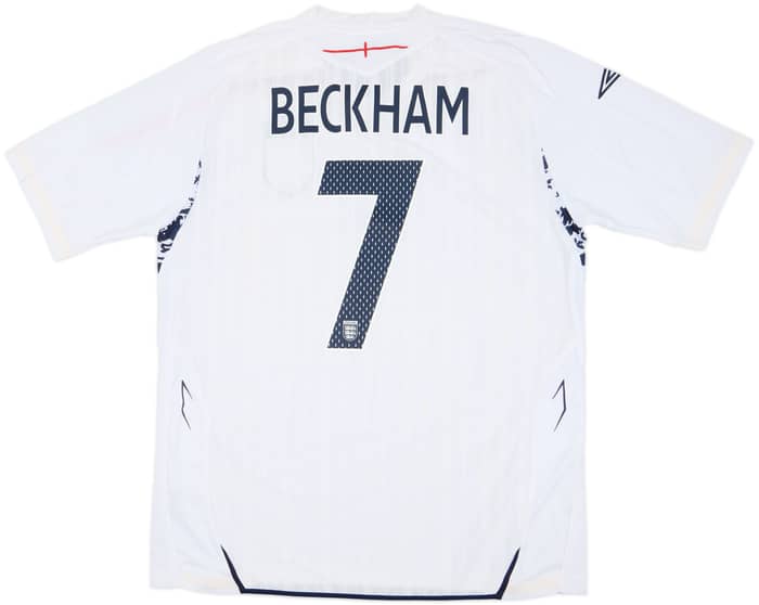 2007-09 England Home Shirt Beckham #7 (L)