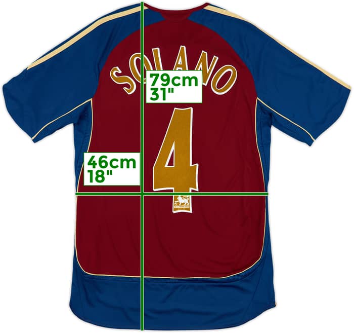 2006-07 Newcastle Away Shirt Solano #4 - 9/10 - (S)