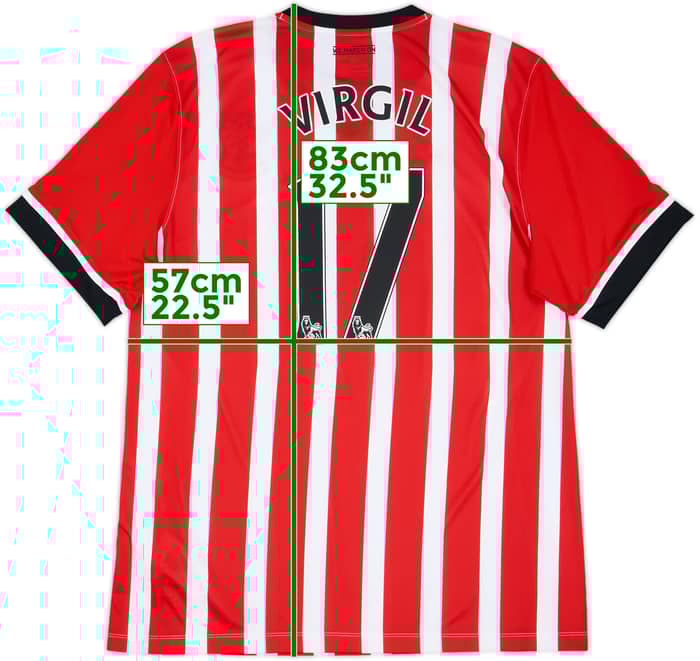 2016-17 Southampton Home Shirt Virgil #17 - 8/10 - (XXL)