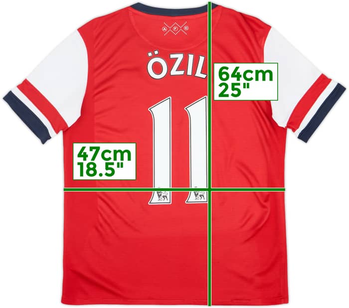 2012-14 Arsenal Home Shirt Ozil #11 - 6/10 - (XL.Boys)