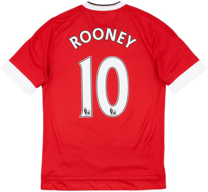 2015-16 Manchester United Home Shirt Rooney #10 - 8/10 - (XL.Boys)