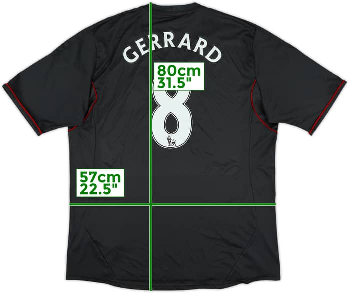 2011-12 Liverpool Away Shirt Gerrard #8 - 7/10 - (XL)