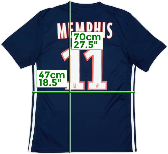 2017-18 Lyon Away Shirt Memphis #11 - 10/10 - (S)