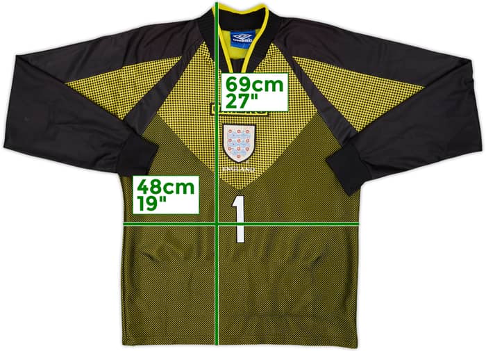 1998-99 England GK Shirt Seaman #1 - 8/10 - (M)