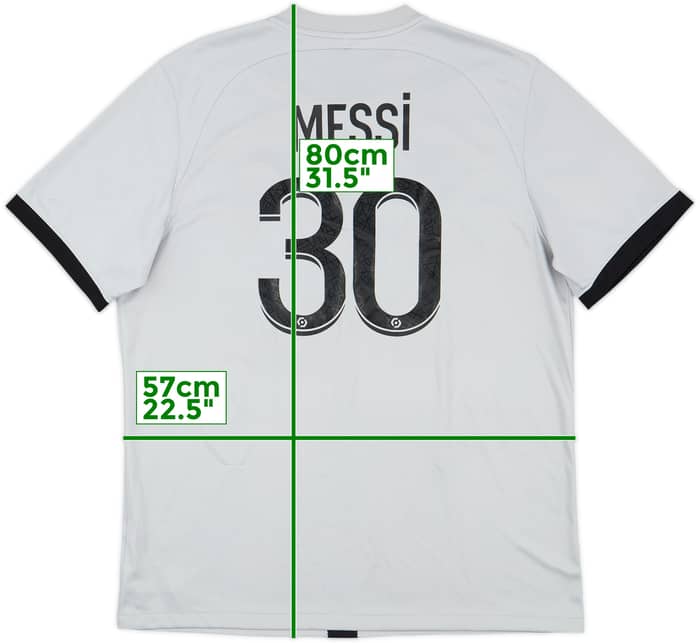 2022-23 Paris Saint-Germain Away Shirt Messi #30 - 7/10 - (XL)