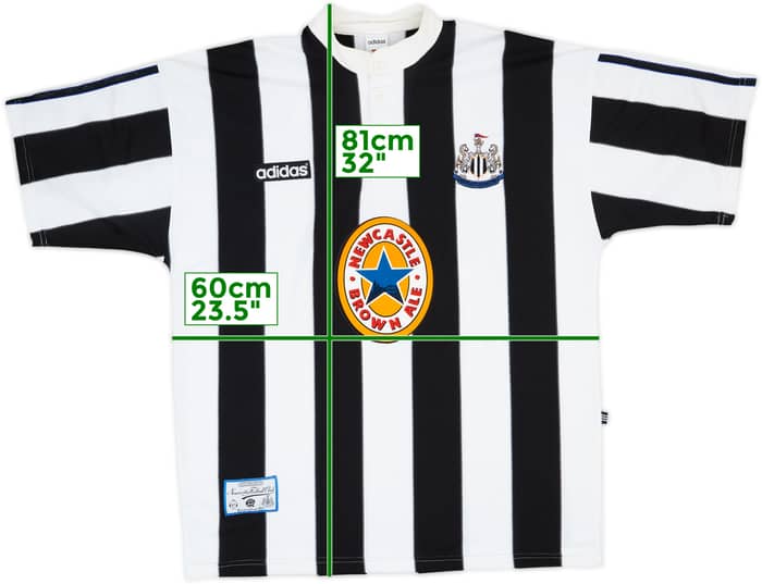 1995-97 Newcastle Home Shirt Asprilla #11 - 6/10 - (XL)