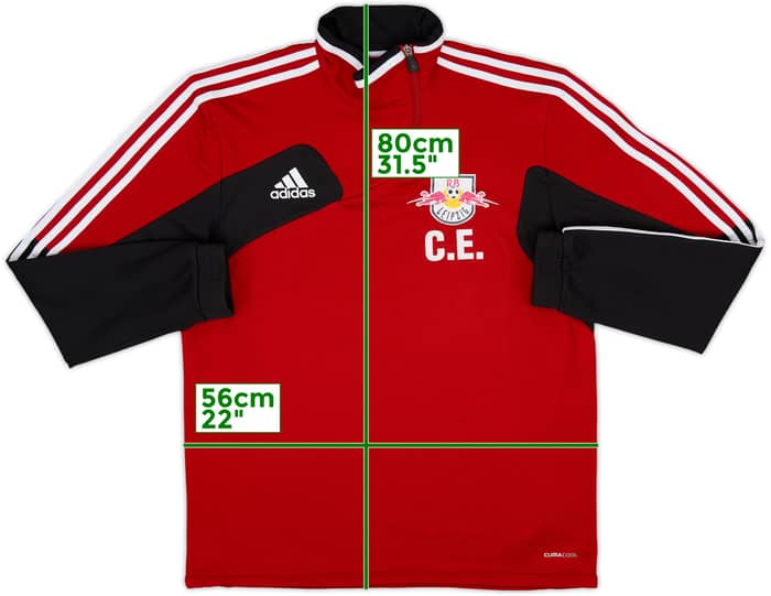 2012-13 RB Leipzig adidas Staff Issue 1/4 Zip Drill Top C.E. - 5/10 - (L/XL)