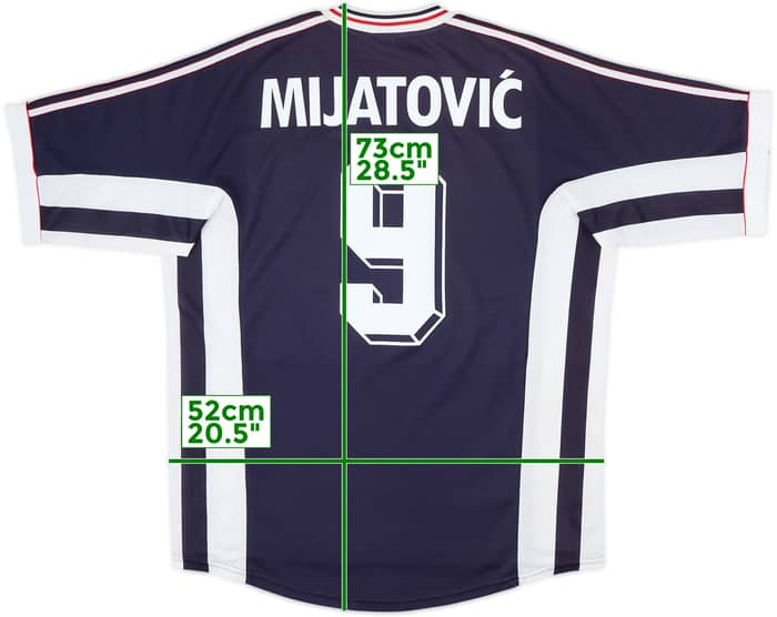 1998-99 Yugoslavia Home Shirt Mijatovic #9 - 10/10 - (L)