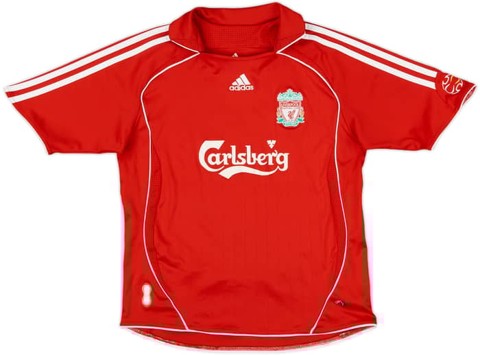 2006-08 Liverpool Home Shirt Gerrard #8 - 8/10 - (M.Boys)