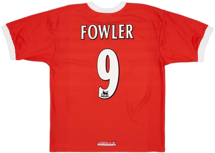 1998-00 Liverpool Home Shirt Fowler #9 - 7/10 - (L)