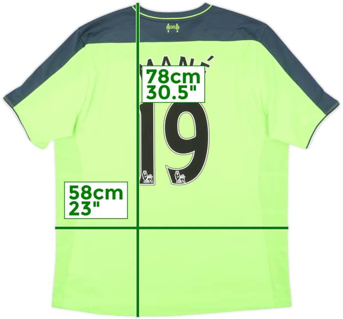 2016-17 Liverpool Third Shirt Mane #19 - 7/10 - (XL)
