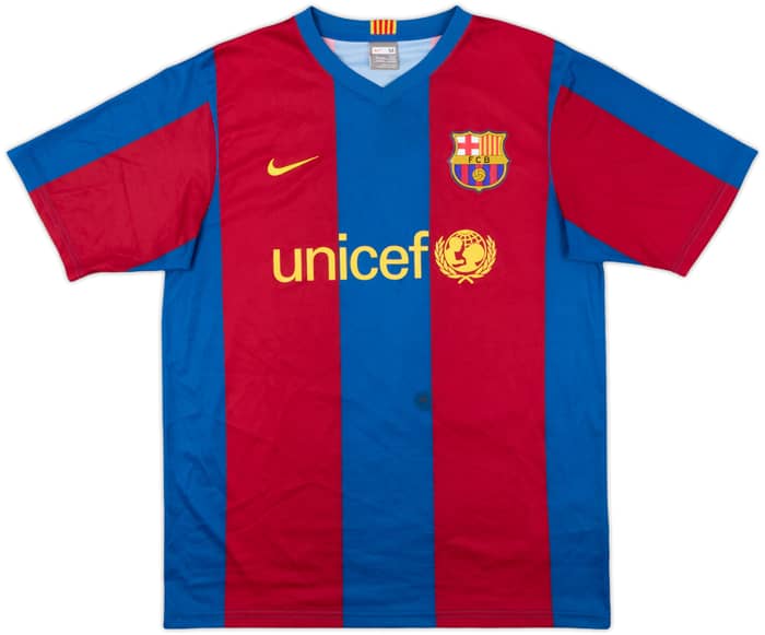 2007-08 Barcelona Basic Home Shirt Ronaldinho #10 - 6/10 - (M)