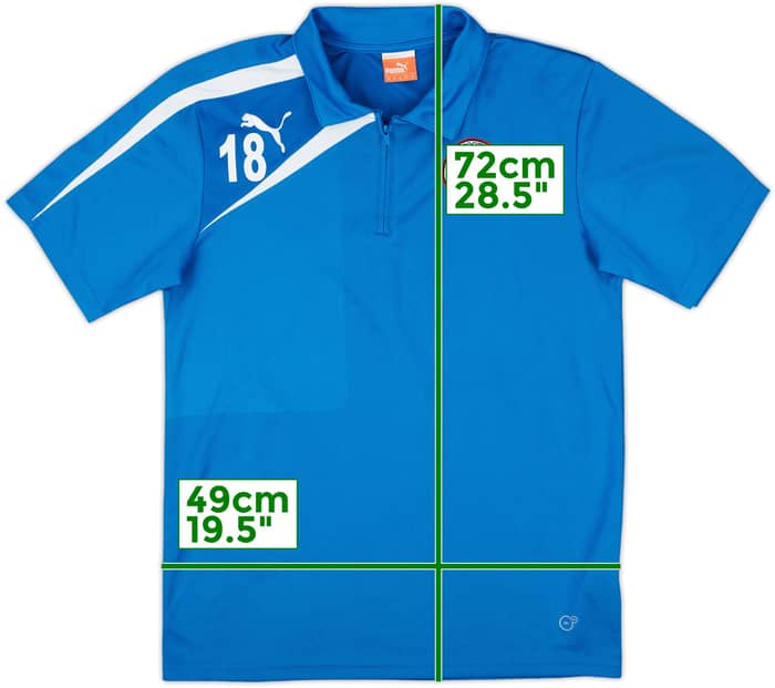 2011-12 Reading Player Issue Puma 1/4 Zip Polo Shirt #18 - 10/10 - (M)