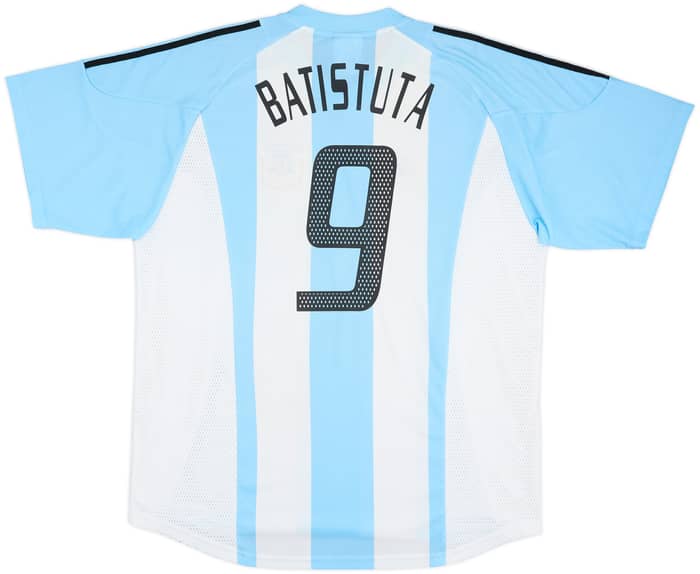 2002-04 Argentina Home Shirt Batistuta #9 - 8/10 - (XL)