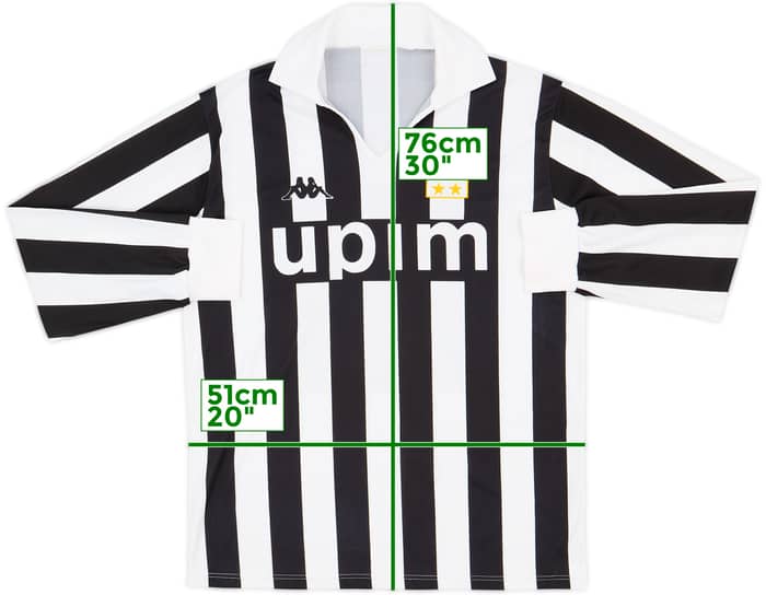 1991-92 Juventus Basic Home L/S Shirt #11 - 7/10 - (L)