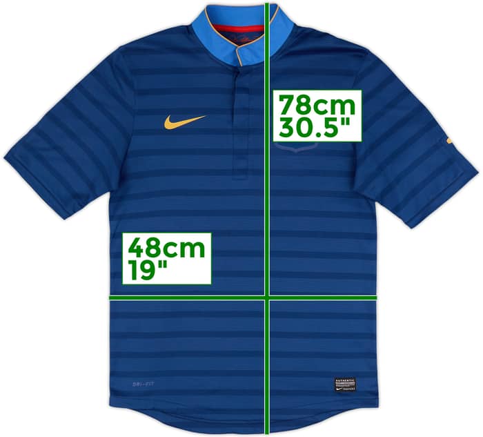 2012-13 France Authentic Home Shirt - 8/10 - (S)