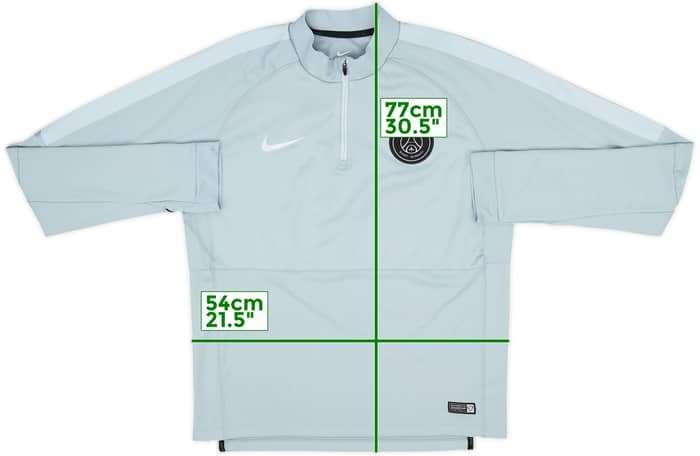 2014-15 Paris Saint-Germain Nike 1/4 Zip Drill Top - 8/10 - (L)