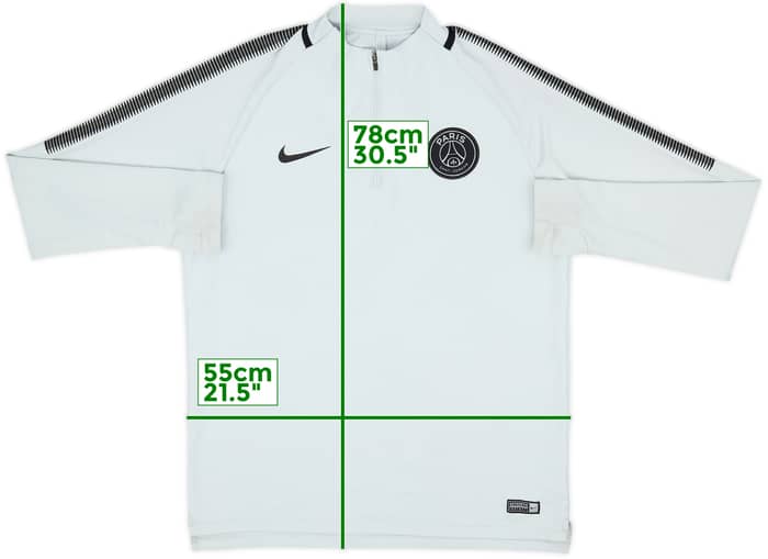 2017-18 Paris Saint-Germain Nike 1/4 Zip Drill Top - 9/10 - (L)